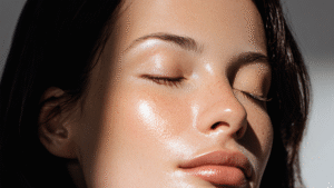 Paciente recebendo tratamento Power II Facial para suavizar linhas de expressão e redefinir o contorno facial.